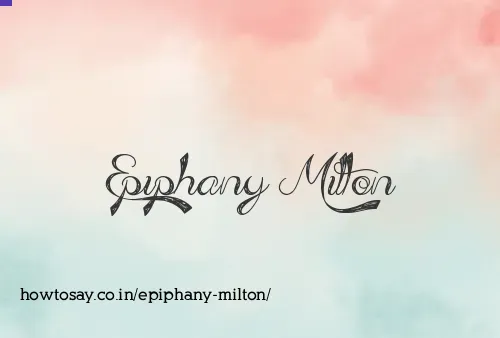 Epiphany Milton