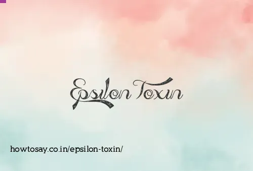 Epsilon Toxin