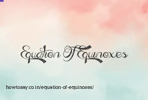 Equation Of Equinoxes