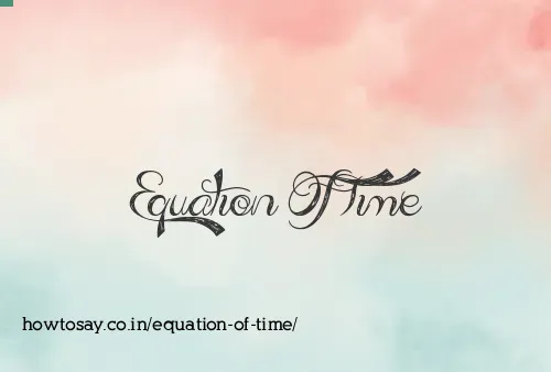 Equation Of Time