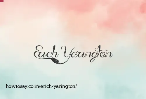 Erich Yarington