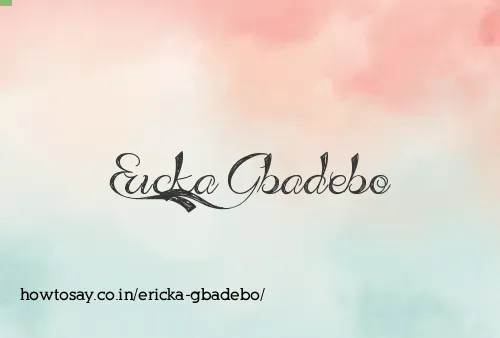 Ericka Gbadebo