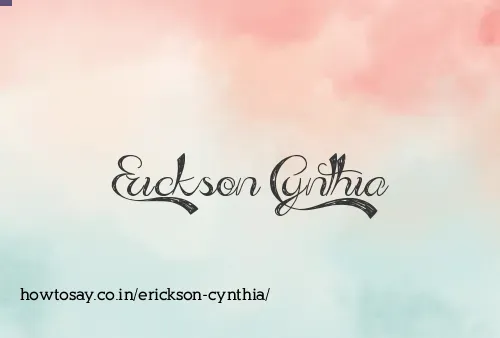 Erickson Cynthia