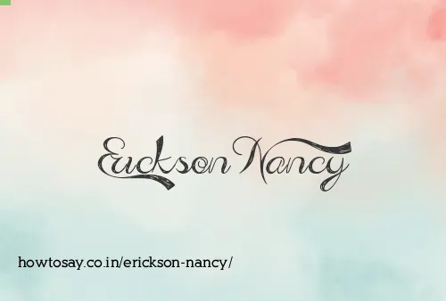 Erickson Nancy