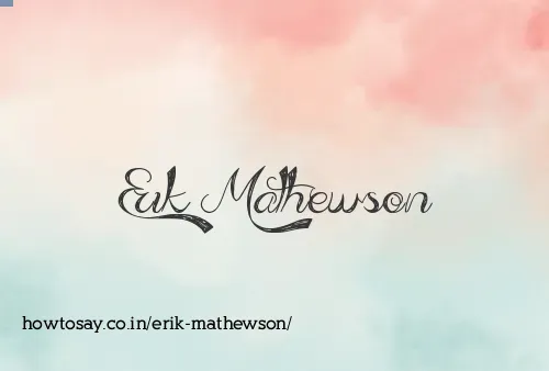 Erik Mathewson