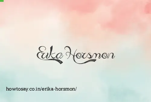 Erika Horsmon