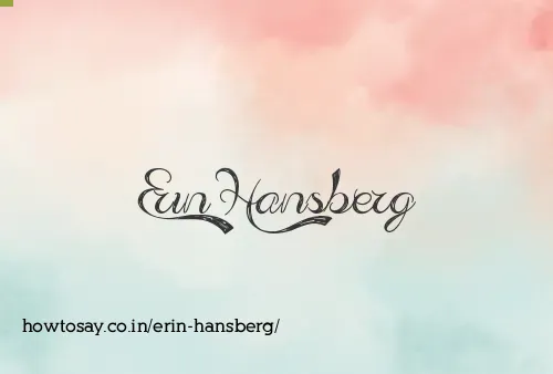 Erin Hansberg