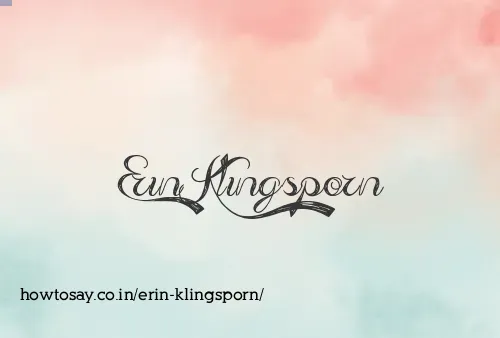 Erin Klingsporn