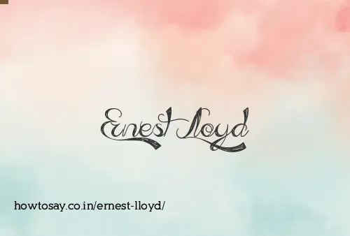 Ernest Lloyd