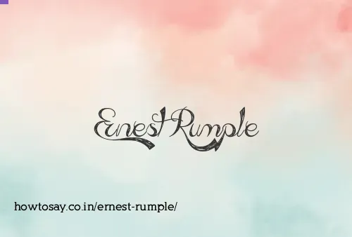 Ernest Rumple