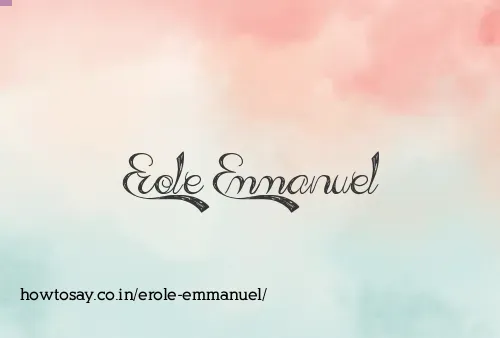 Erole Emmanuel