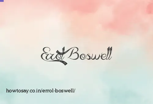 Errol Boswell