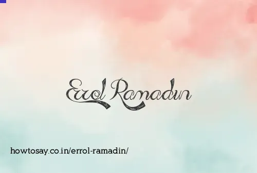 Errol Ramadin