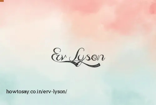 Erv Lyson