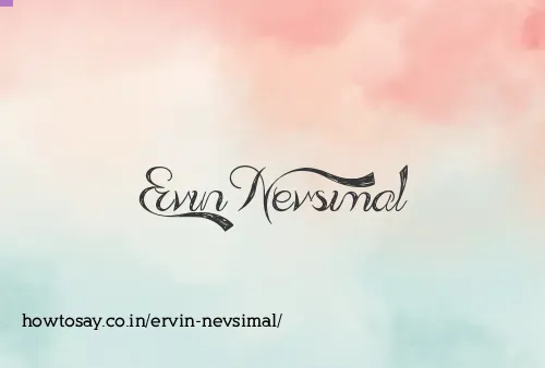 Ervin Nevsimal