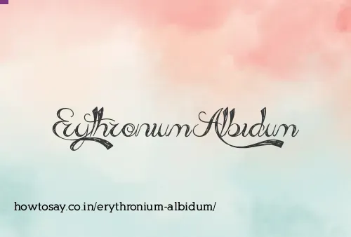 Erythronium Albidum