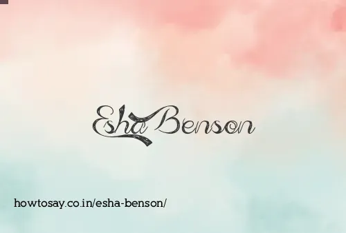 Esha Benson
