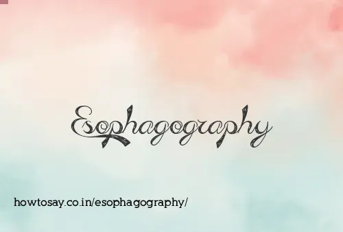 Esophagography