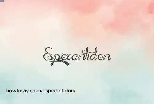 Esperantidon