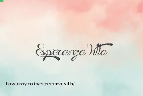 Esperanza Villa