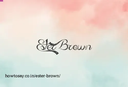 Ester Brown