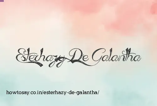 Esterhazy De Galantha