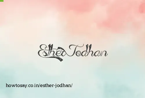 Esther Jodhan