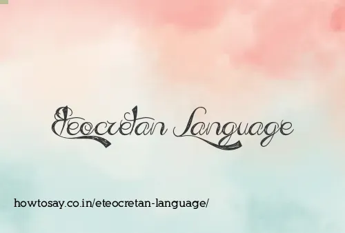 Eteocretan Language