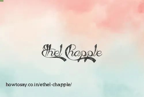 Ethel Chapple