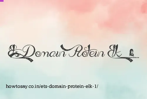 Ets Domain Protein Elk 1