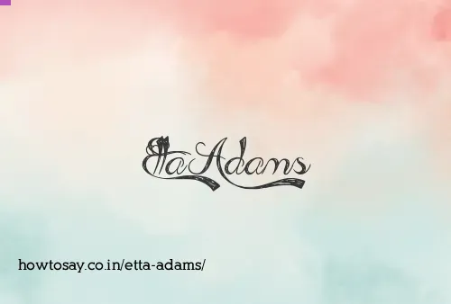 Etta Adams