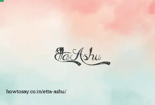 Etta Ashu