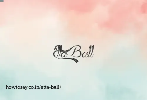 Etta Ball