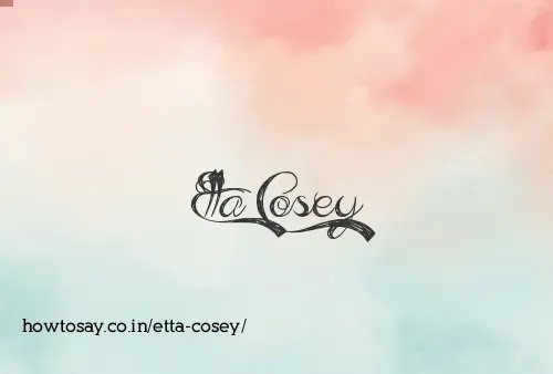 Etta Cosey
