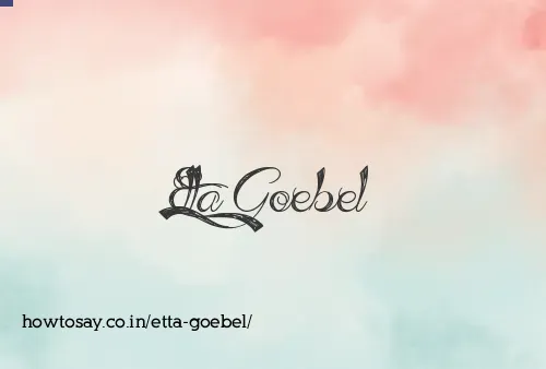 Etta Goebel