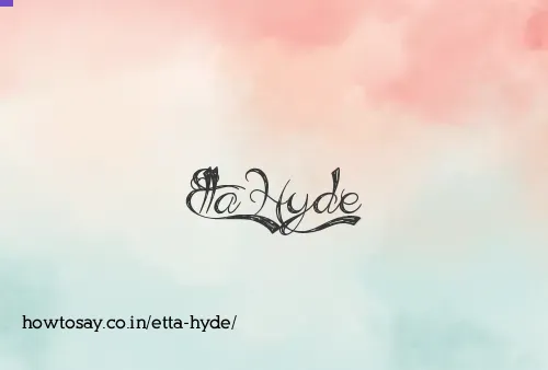 Etta Hyde