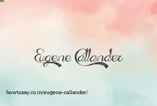 Eugene Callander