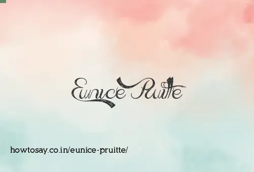 Eunice Pruitte