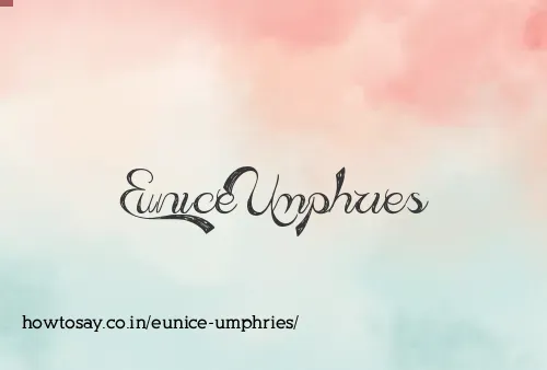 Eunice Umphries