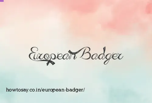 European Badger