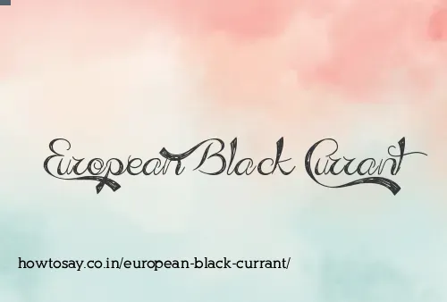European Black Currant