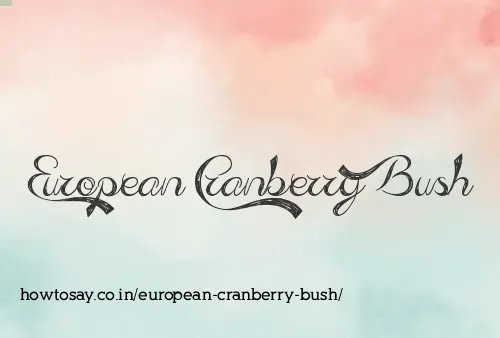 European Cranberry Bush