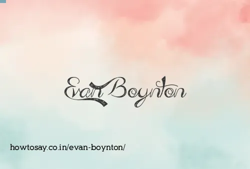 Evan Boynton