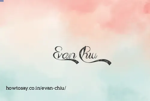 Evan Chiu