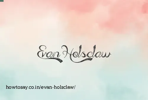 Evan Holsclaw