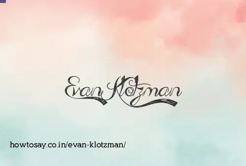 Evan Klotzman
