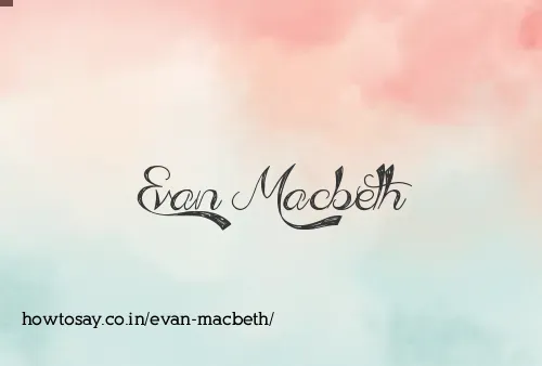 Evan Macbeth