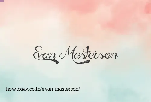 Evan Masterson