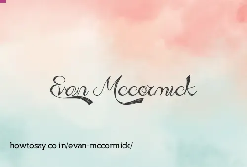 Evan Mccormick