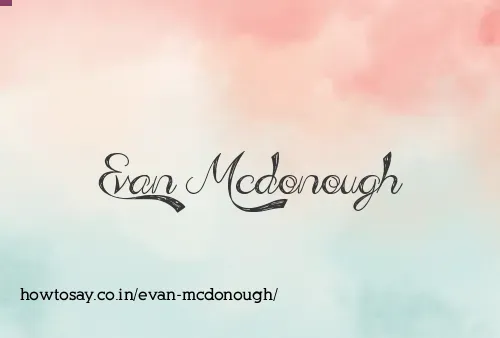 Evan Mcdonough